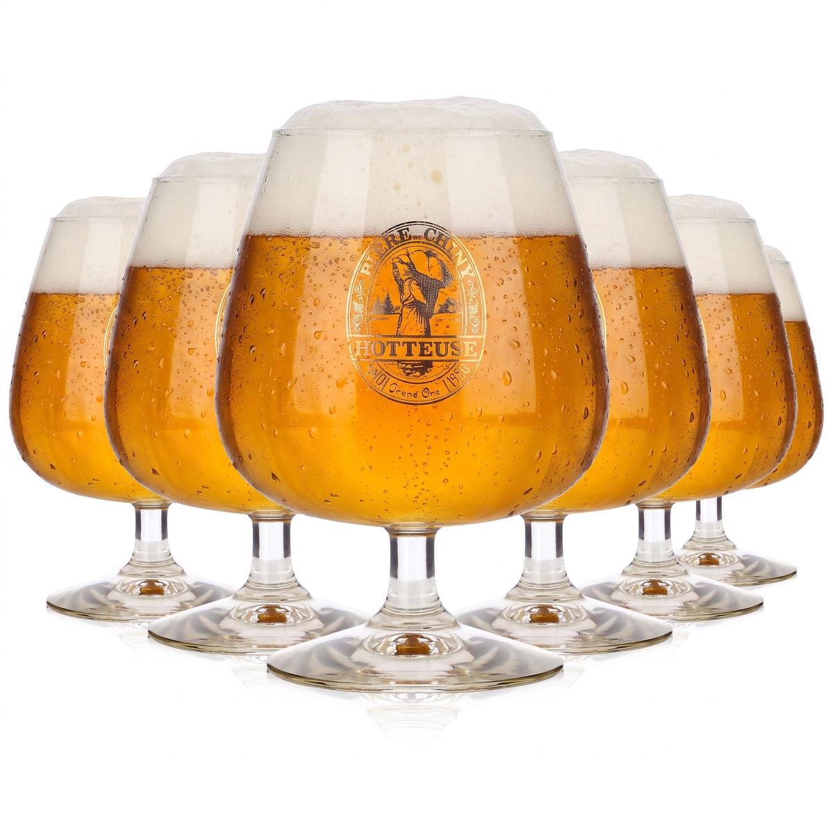 6-Pack Hotteuse Beer Glasses, 0.5 L, Swivel-Top Beer Glasses, Chiny Durobor Beer Glasses, Set of 6