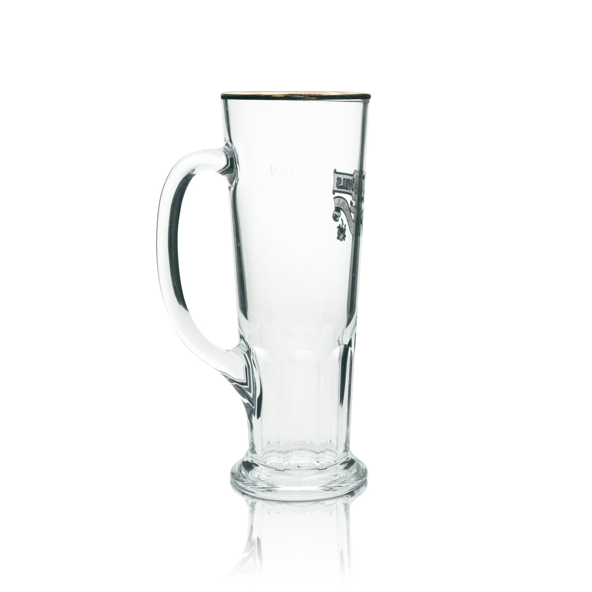 6x Hövels beer glass mug 0.5l gold rim Sahm – View 3