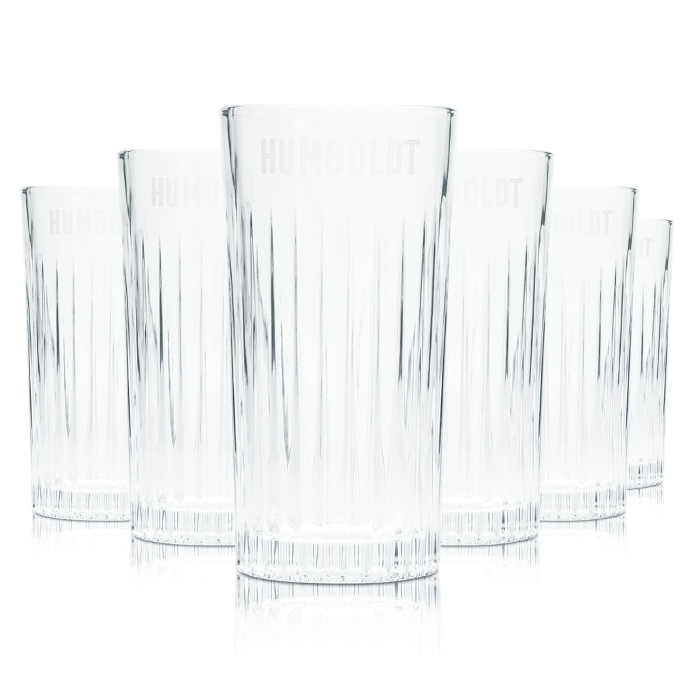 6x Humboldt Gin Glass 0.36l Long Drink Cocktail Contour Glasses Gastro Kbar Tonic