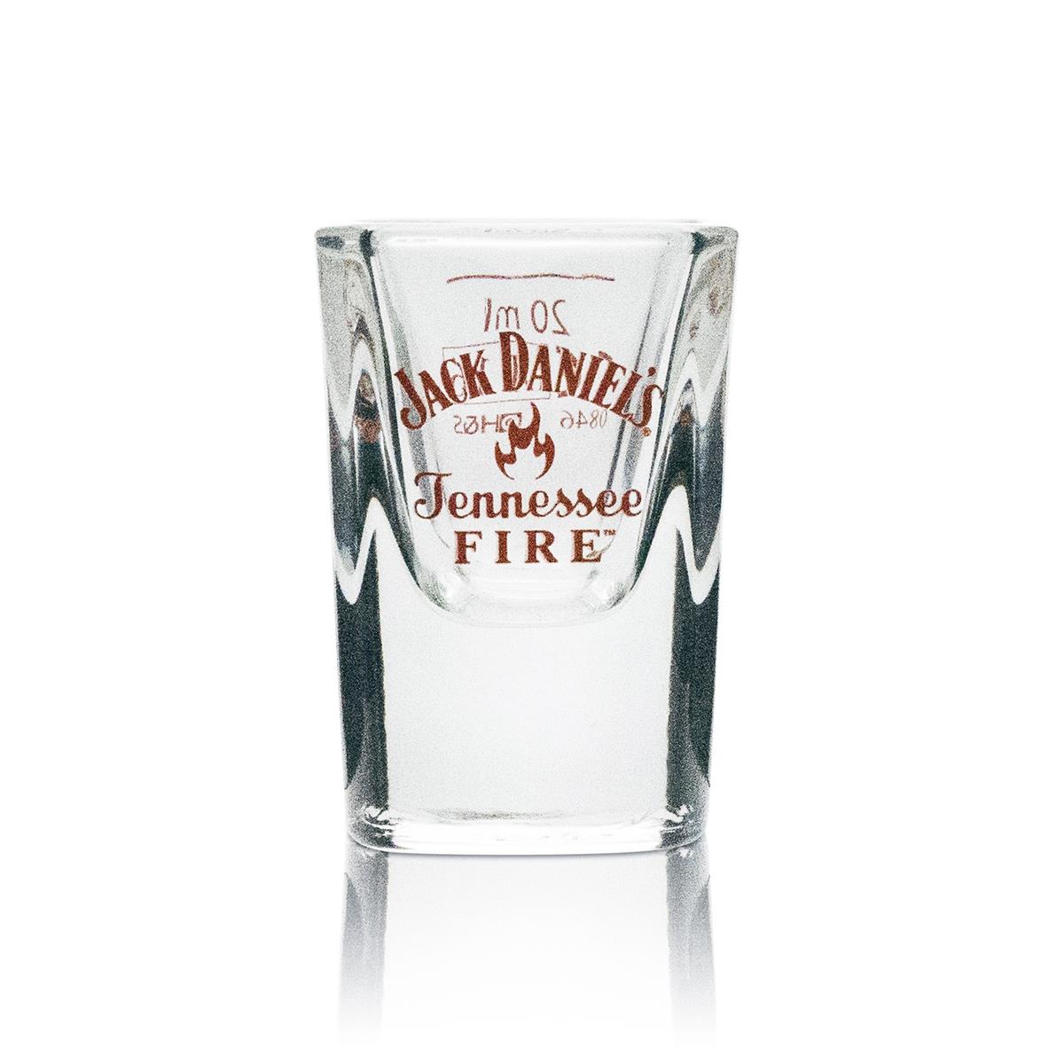 6x Jack Daniels Fire Shot Glasses 2cl Short Shot Glasses Whiskey Glasses Calibrated Gastronomy – View 2