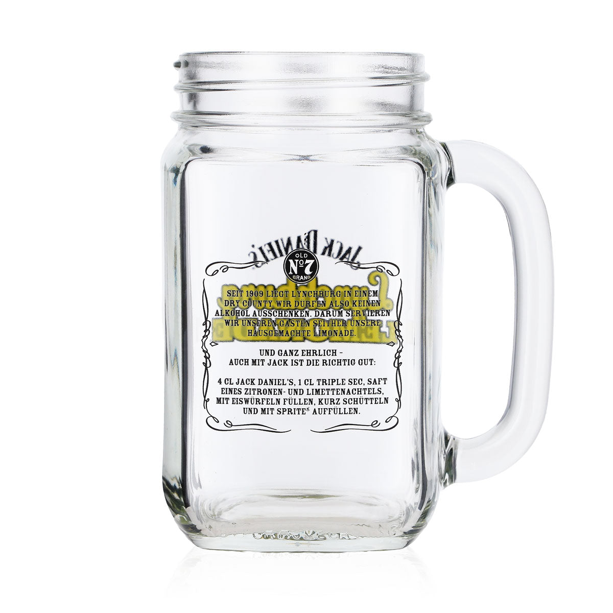 6x Jack Daniels Whiskey Glasses 0.48l Jug Lynchburg Yellow WITHOUT Lid – View 5