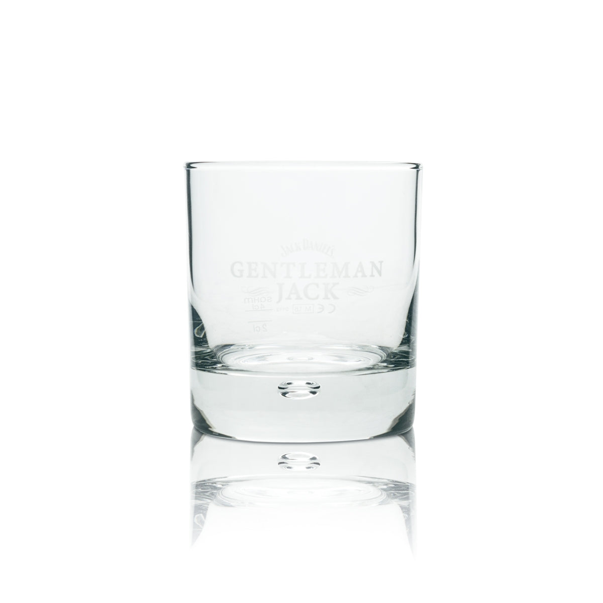 6x Jack Daniels Whiskey Glass Tumbler Gentleman Jack Bubble in the bottom 0.2l glasses – View 2