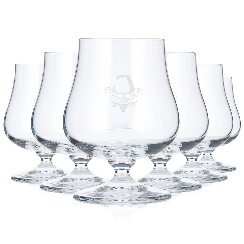 6 Jacobi Brandy Glasses, 2 cl, Swivel-Top RC Whiskey Tumblers (Set of 6)