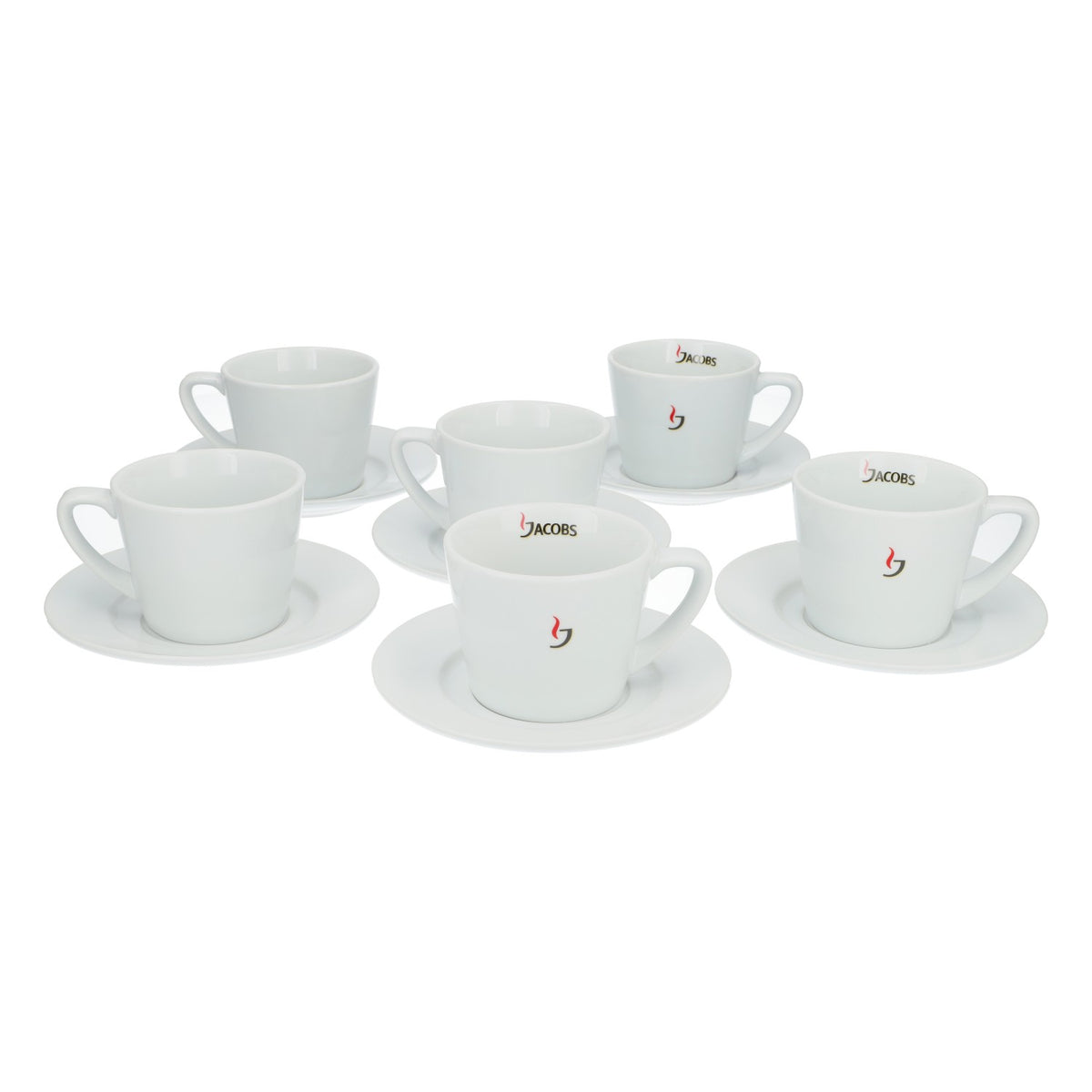 6x Jacobs Coffee Cappuccino Set Coffee Cups Set Latte Set 0.25l