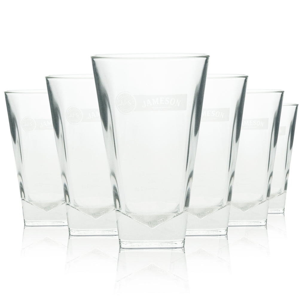 6x Jameson Whiskey Glass Long Drink Whiskey Glass 4cl Logo White Arcoroc