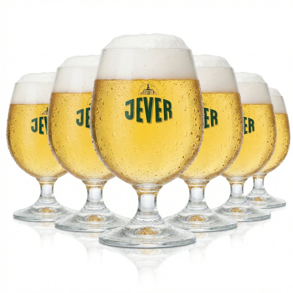 6x Jever Beer Glass Frankfurt Schwenker 0.3l Balloon Tulip Glasses Trophy Tasting