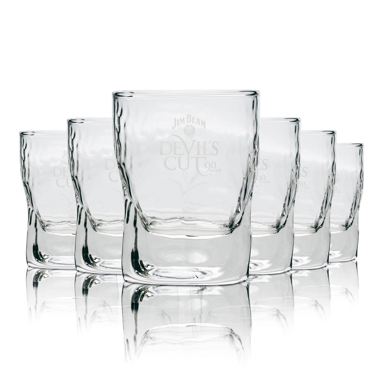 6x Jim Beam Glass 0.25l Devils Cut Whiskey Tumbler Glass Long Drink Glass Set