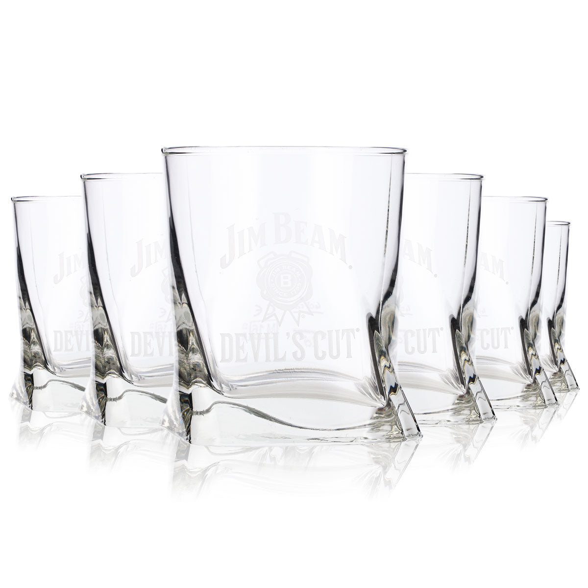 6x Jim Beam Whiskey Glasses 0.27l Tumbler "Devils Cut" – View 6
