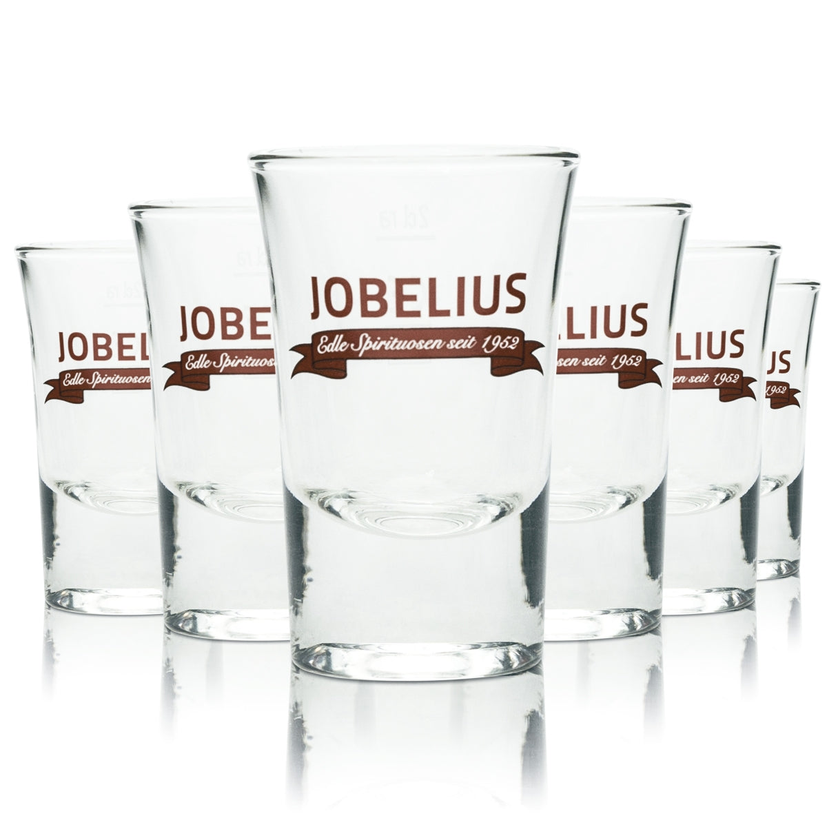6x Jobelius Schnapps Glass 2cl Stamper Shot Glasses Short Spirits Brandy Fine
