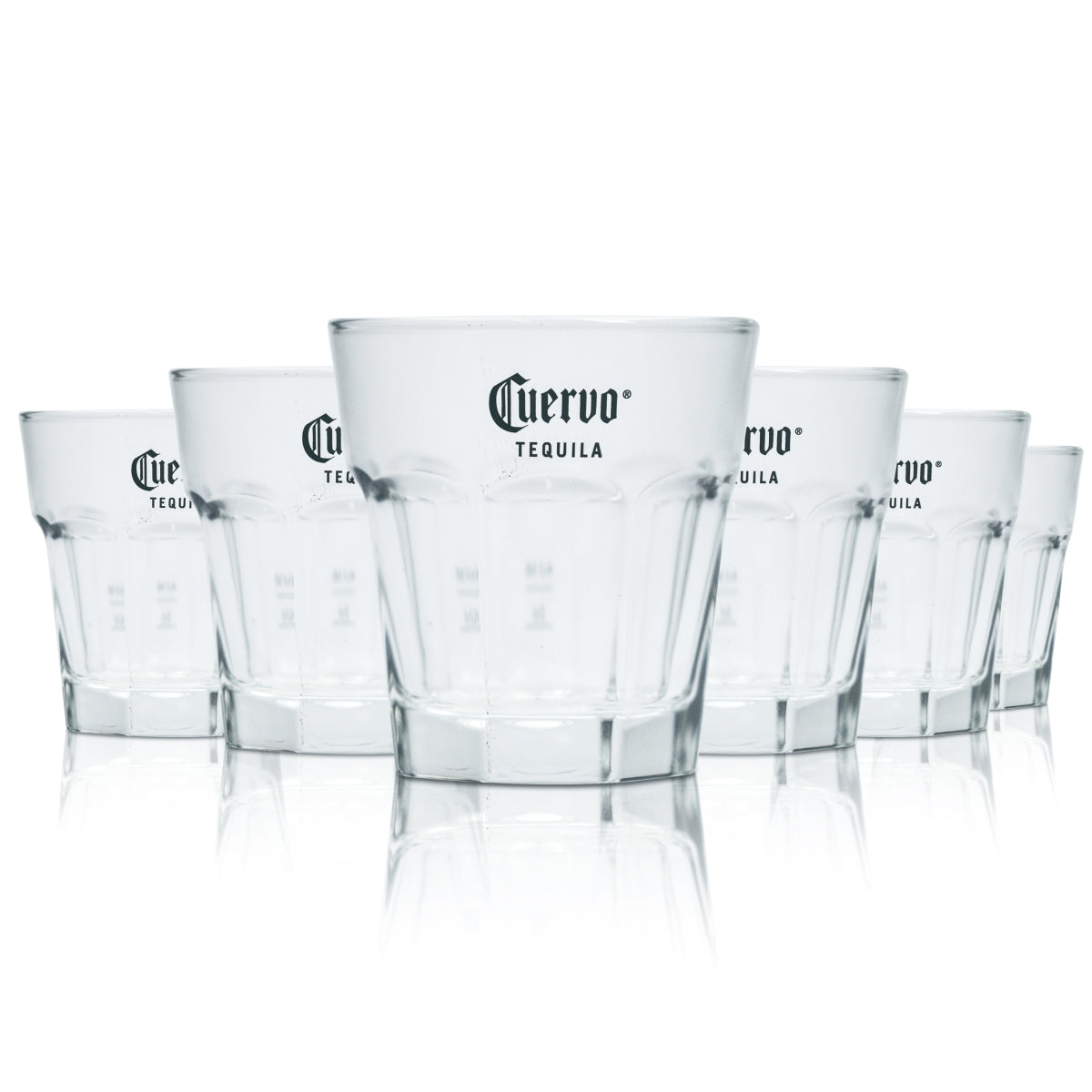 6x Jose Cuervo Glass 0.24l Tumbler Contoured Stackable Long Drink Glasses Gastro Bar