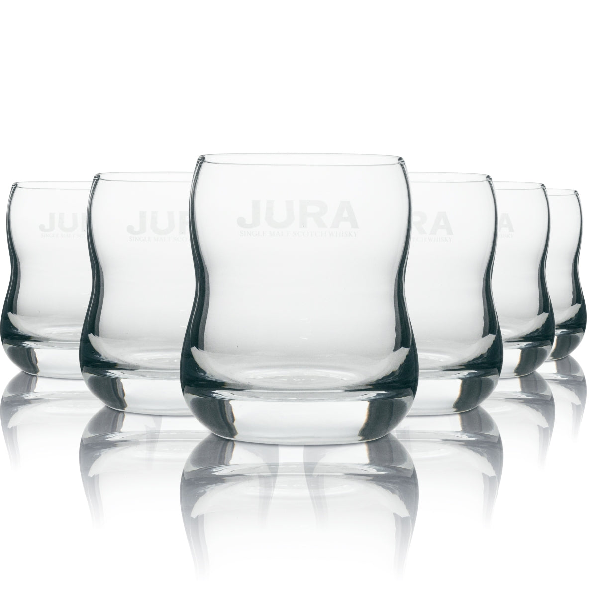 6x Jura Whiskey Glass Tumbler with Thick Base