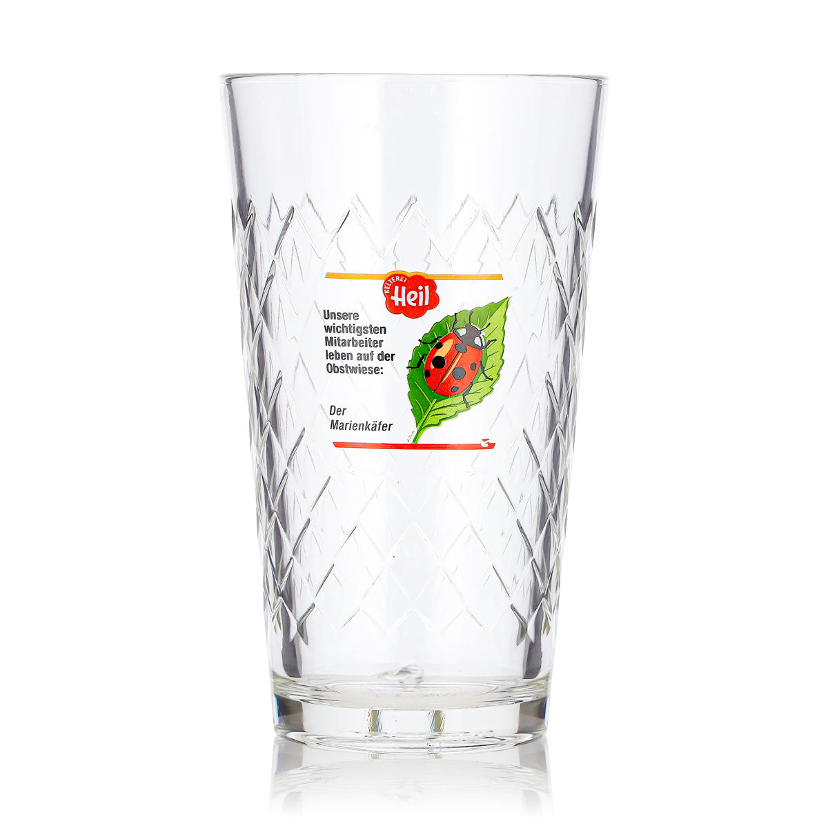 6x Kelterei Heil Apple Cider Glass, 0.25 L, Long Drink, Ladybug Leaf Logo (Set of 6) – View 2