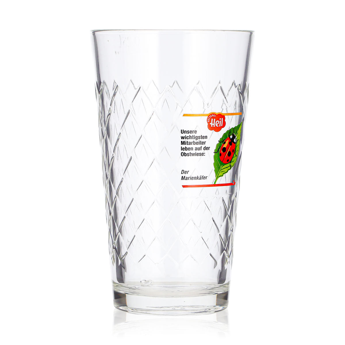 6x Kelterei Heil Apple Cider Glass, 0.25 L, Long Drink, Ladybug Leaf Logo (Set of 6) – View 3