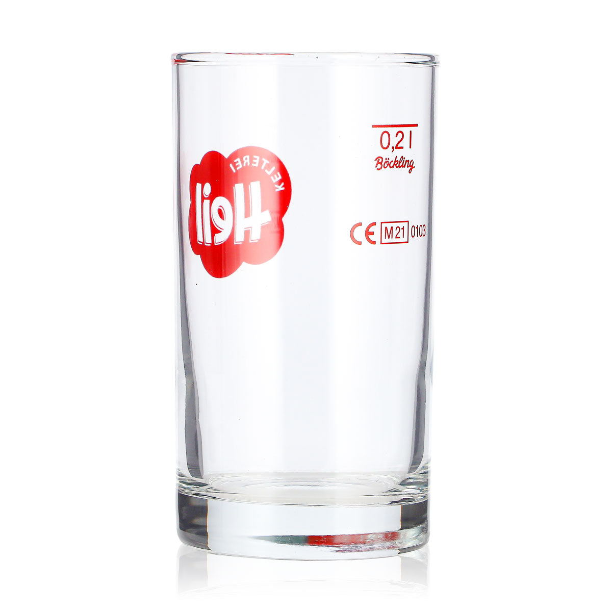 6x Kelterei Heil Apple Cider Glass, 0.2 L, Long Drink, Red Böckling Logo (Set of 6) – View 4