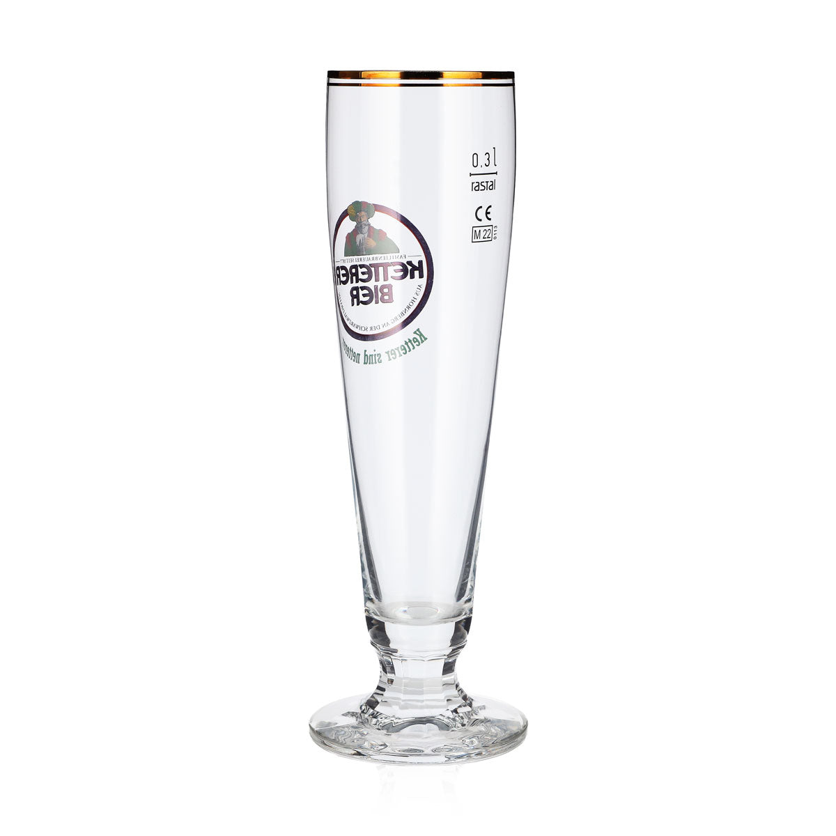 6 Ketterer Beer Glasses, 0.3 L, Gold-Rimmed Rastal (Set of 6) – View 4