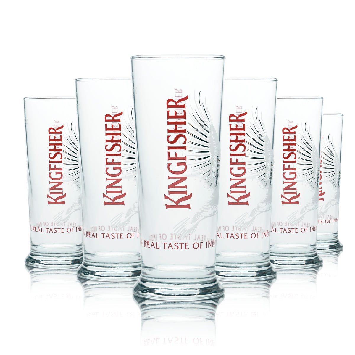 6x Kingfisher Beer Glass Half Pint 0.25l Goblet Cup Tulip Glasses India Beer IPA – View 5