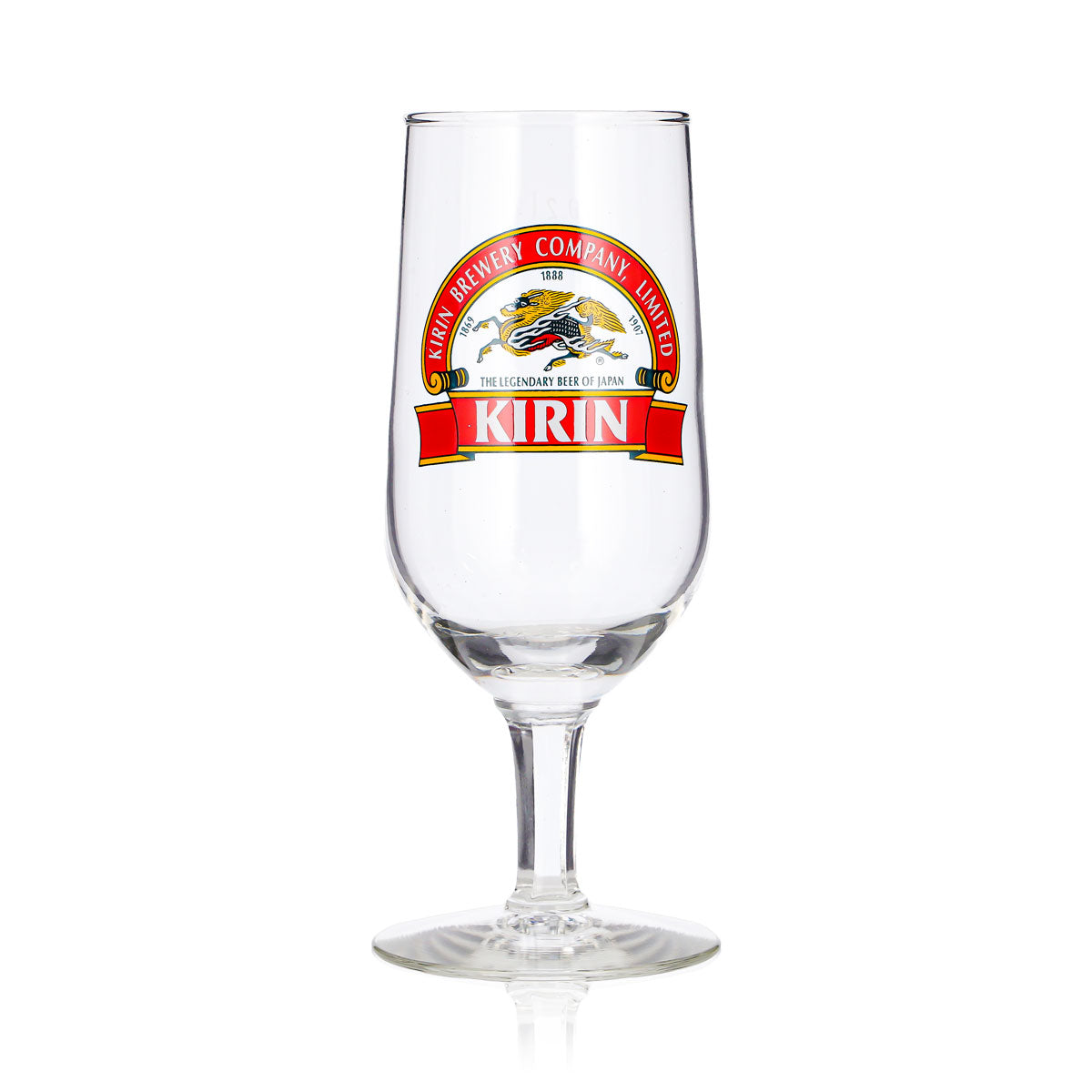 6 Kirin Ichiban Beer Glasses, 0.2 L, Goblet-Style, Red Bar Logo, Rastal – View 3