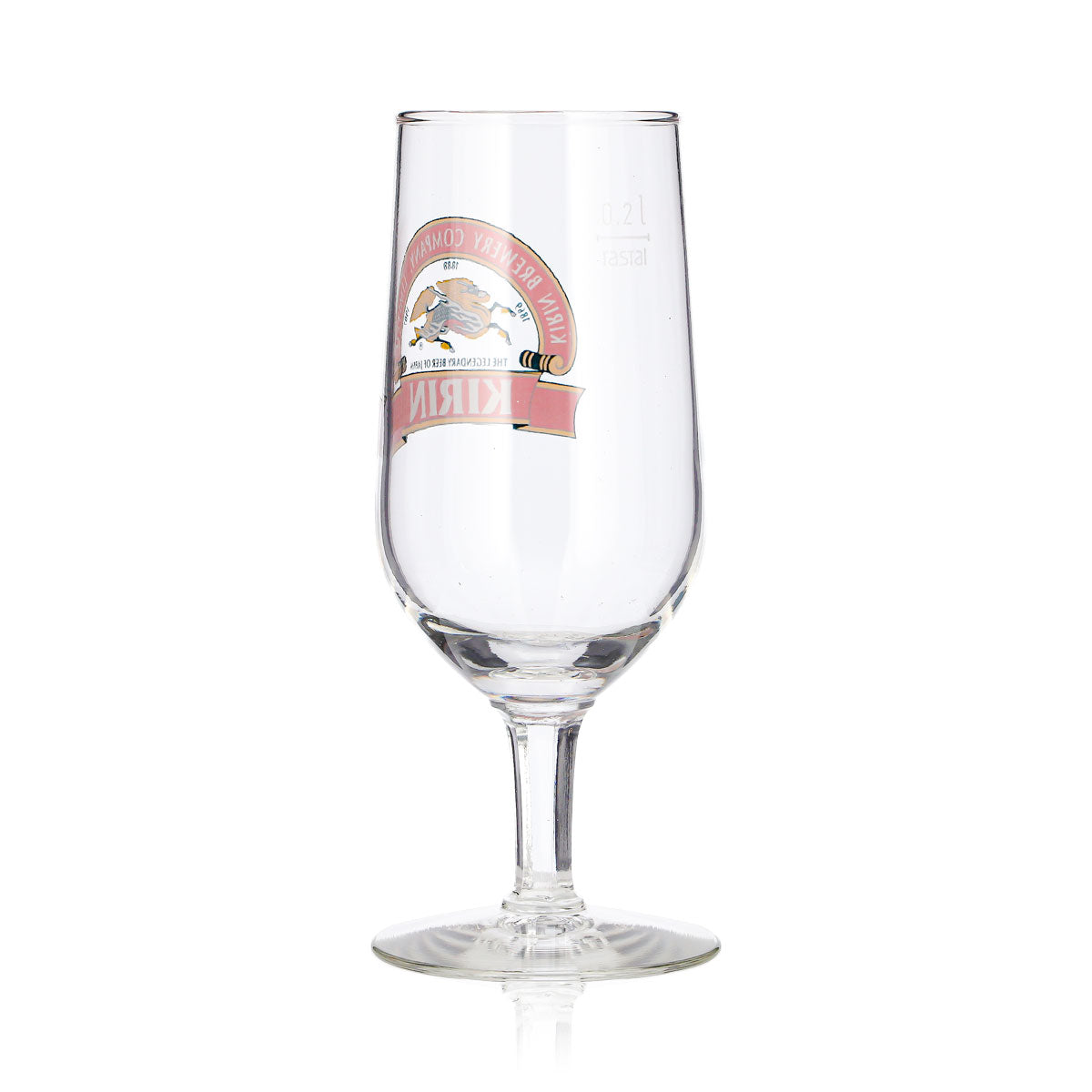 6 Kirin Ichiban Beer Glasses, 0.2 L, Goblet-Style, Red Bar Logo, Rastal – View 5