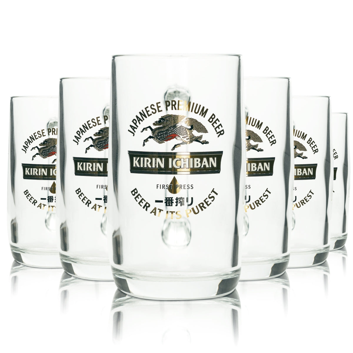 6x Kirin Ichiban Beer Glass 0.3l Mug Pint Japanese Beer Glasses Premium Seidel Bar – View 2