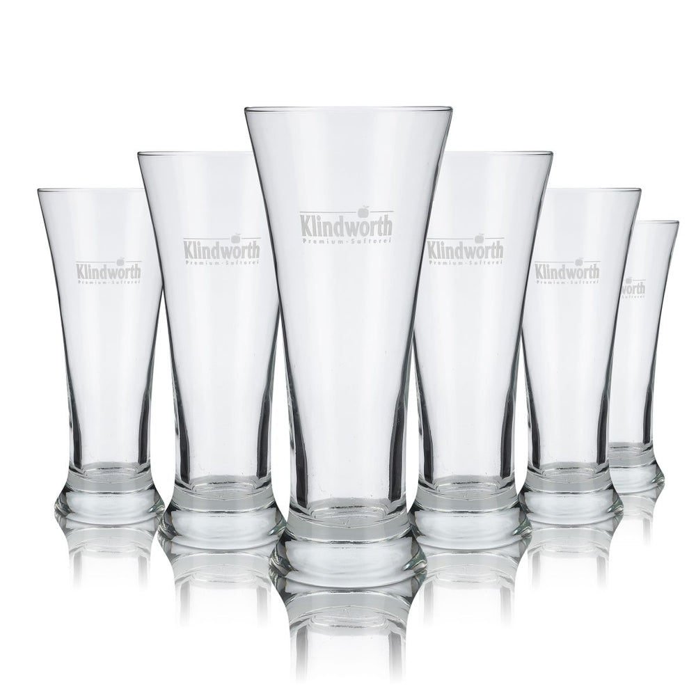 6x Klindworth glass 0.34l juice goblet glasses set RKL Tuborg Premium Safterei