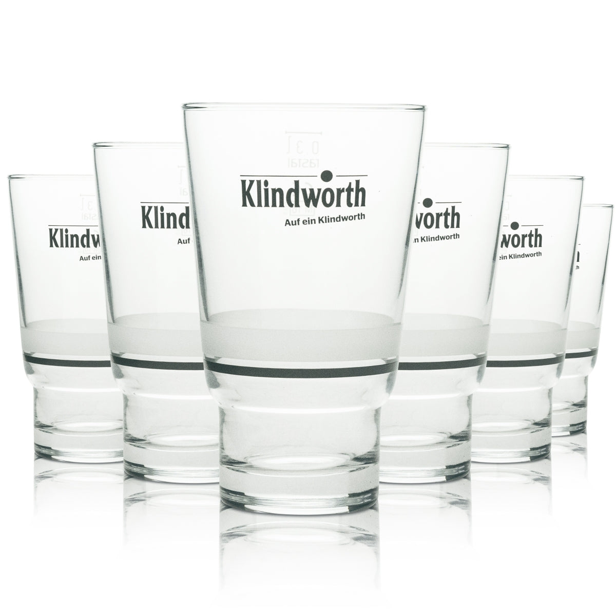 6x Klindworth juice glass long drink 0.3l rastal