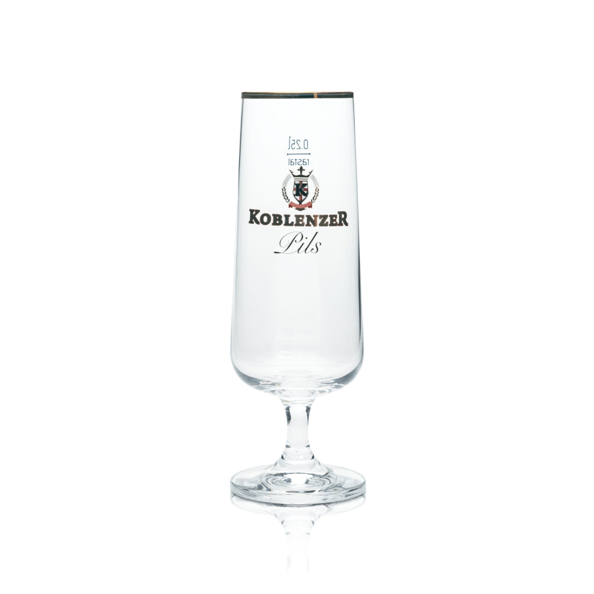 6x Koblenz beer glass 0.25 l tulip cup with gold rim, pilsner glasses, bar – View 2