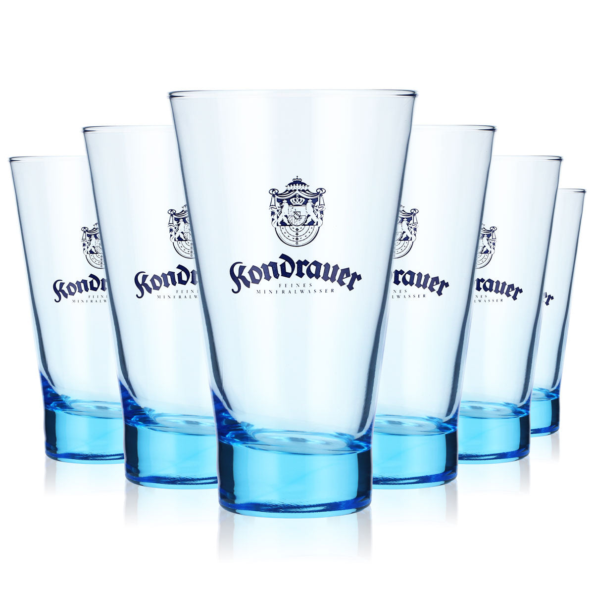 6x Kondrauer Water Glass Water Glasses 0.36l Cup Blue-tinted Glass – View 5