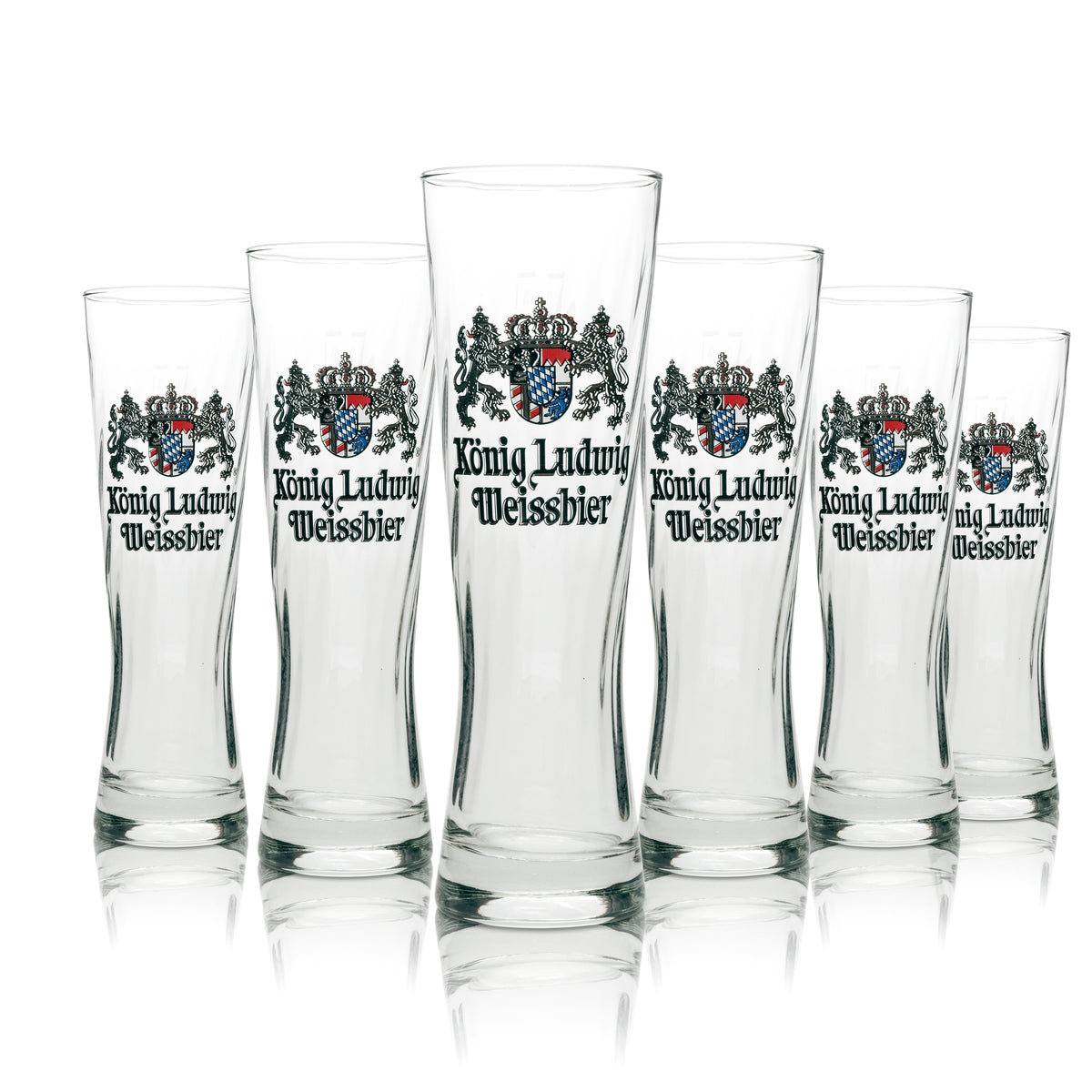 6x King Ludwig Beer Glass 0.3l Wheat Rastal – View 4