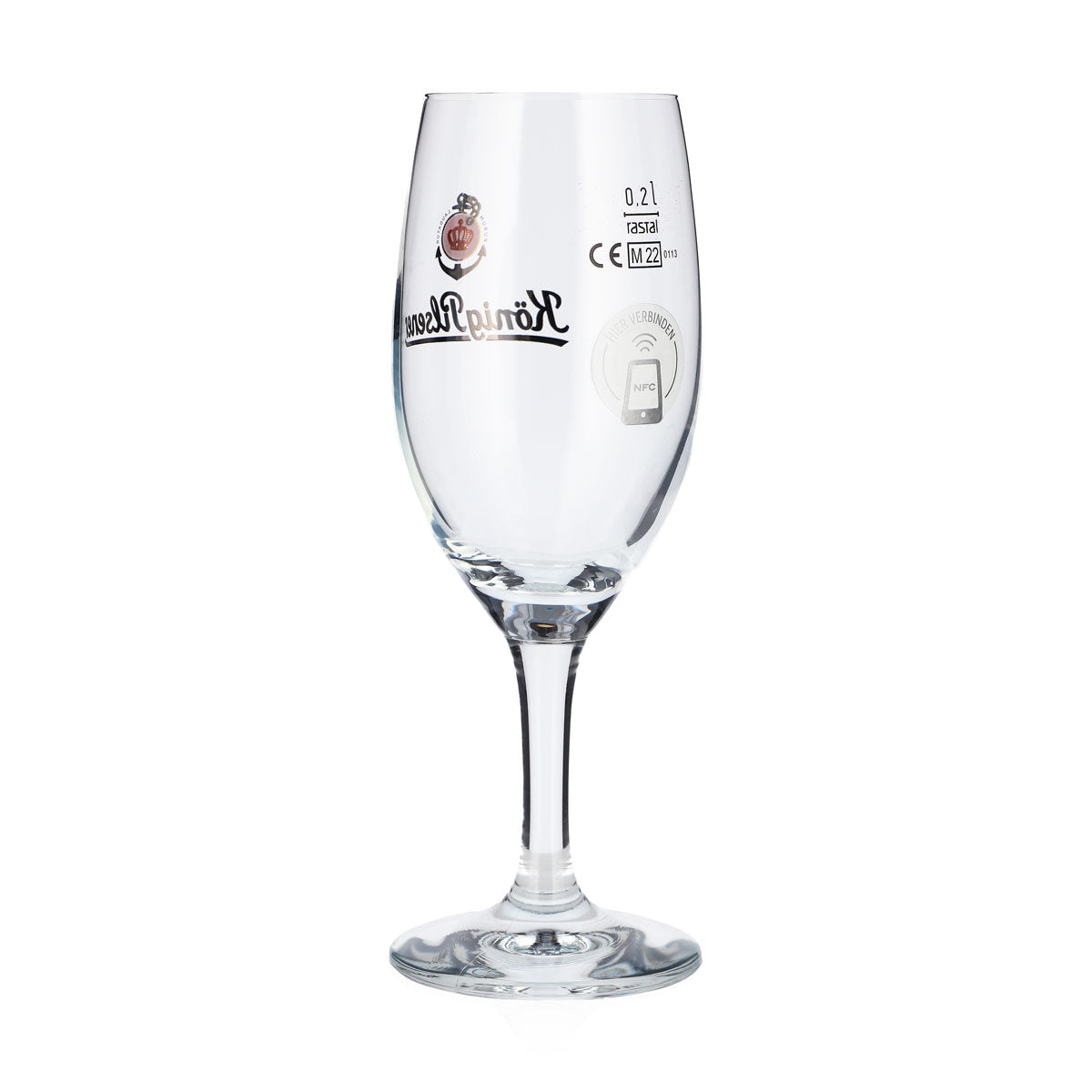 6x König Pilsener Beer Glass, 0.2 L, Trophy-Style, NFC Tag, Rastal Tulip Beer Glass (Set of 6) – View 4