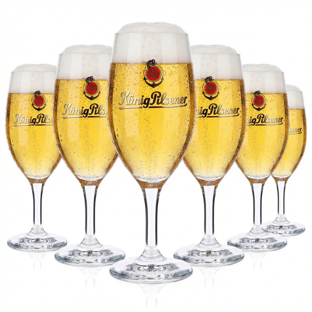 6x König Pilsener beer glass Beer glasses Glasses 0.3 l Goblet  Ritzenhoff Tulip NFC tag