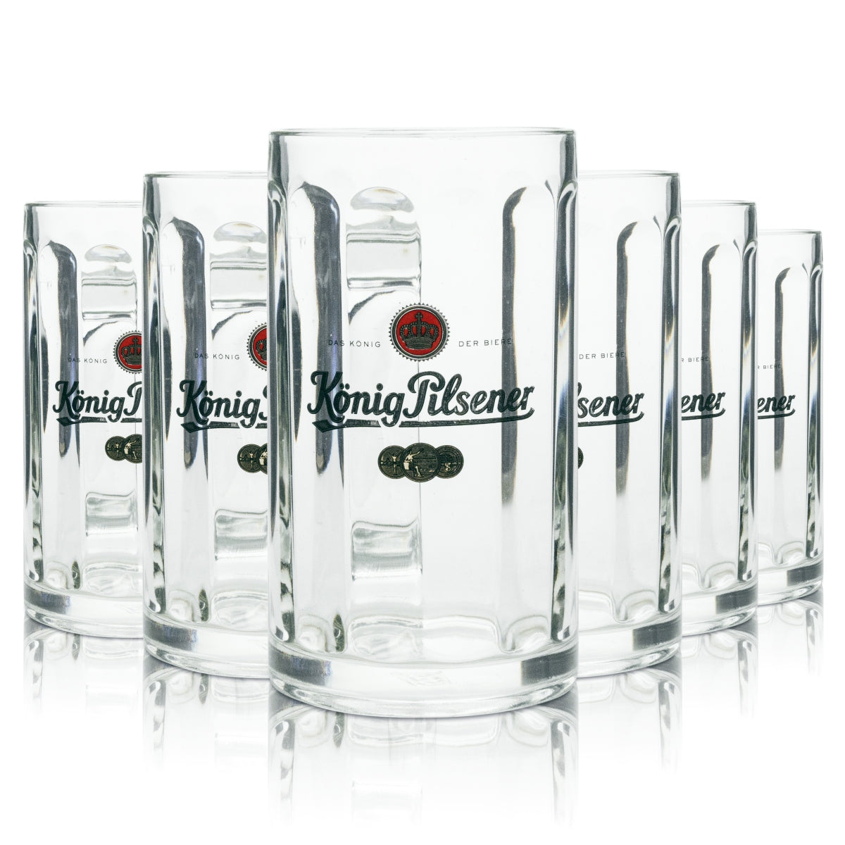 6x King Pilsner Beer Glass Mug 0.5l Rastal