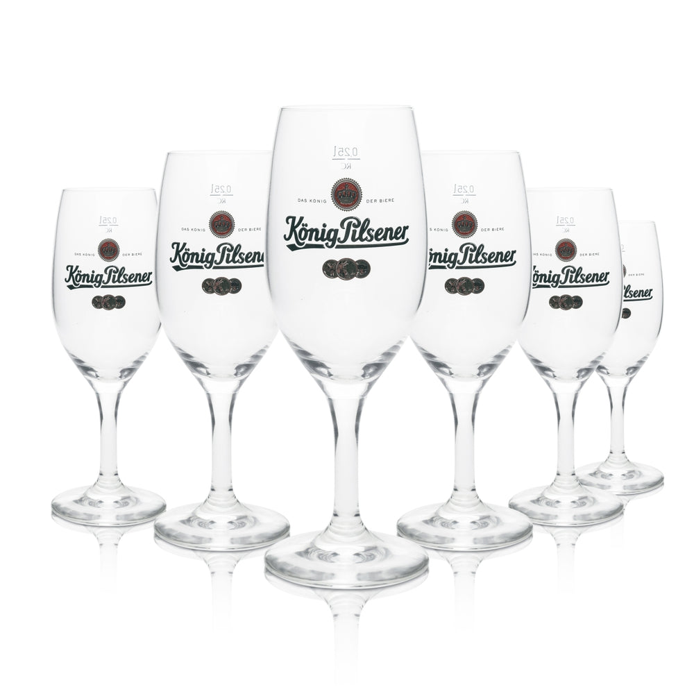 6x King Pilsner Beer Glass Trophy 0.25l Ritzenhoff Cristal