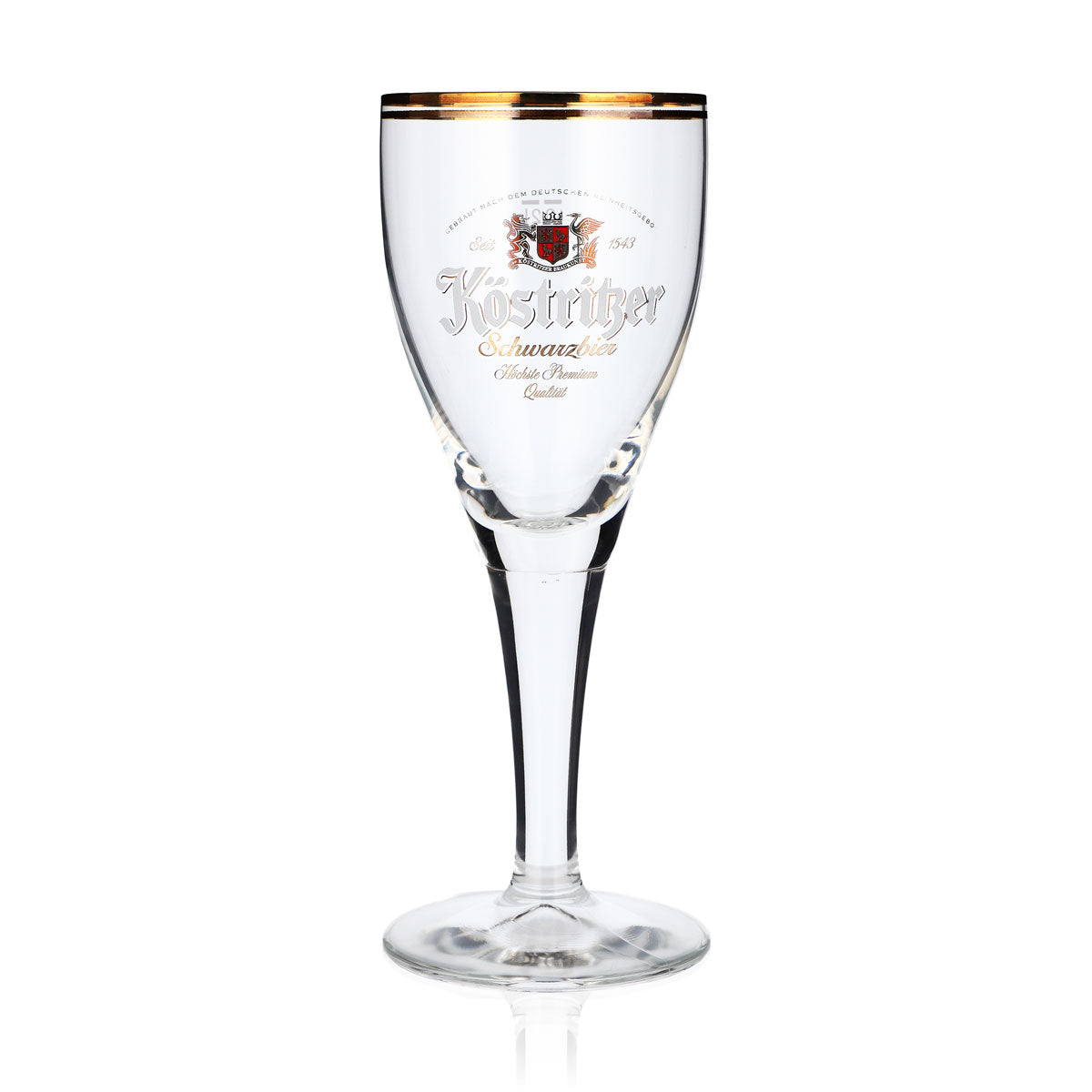 6x Köstritzer beer glasses, 0.2 l goblets, "Schwarzbier" (dark beer), double gold rim – View 2
