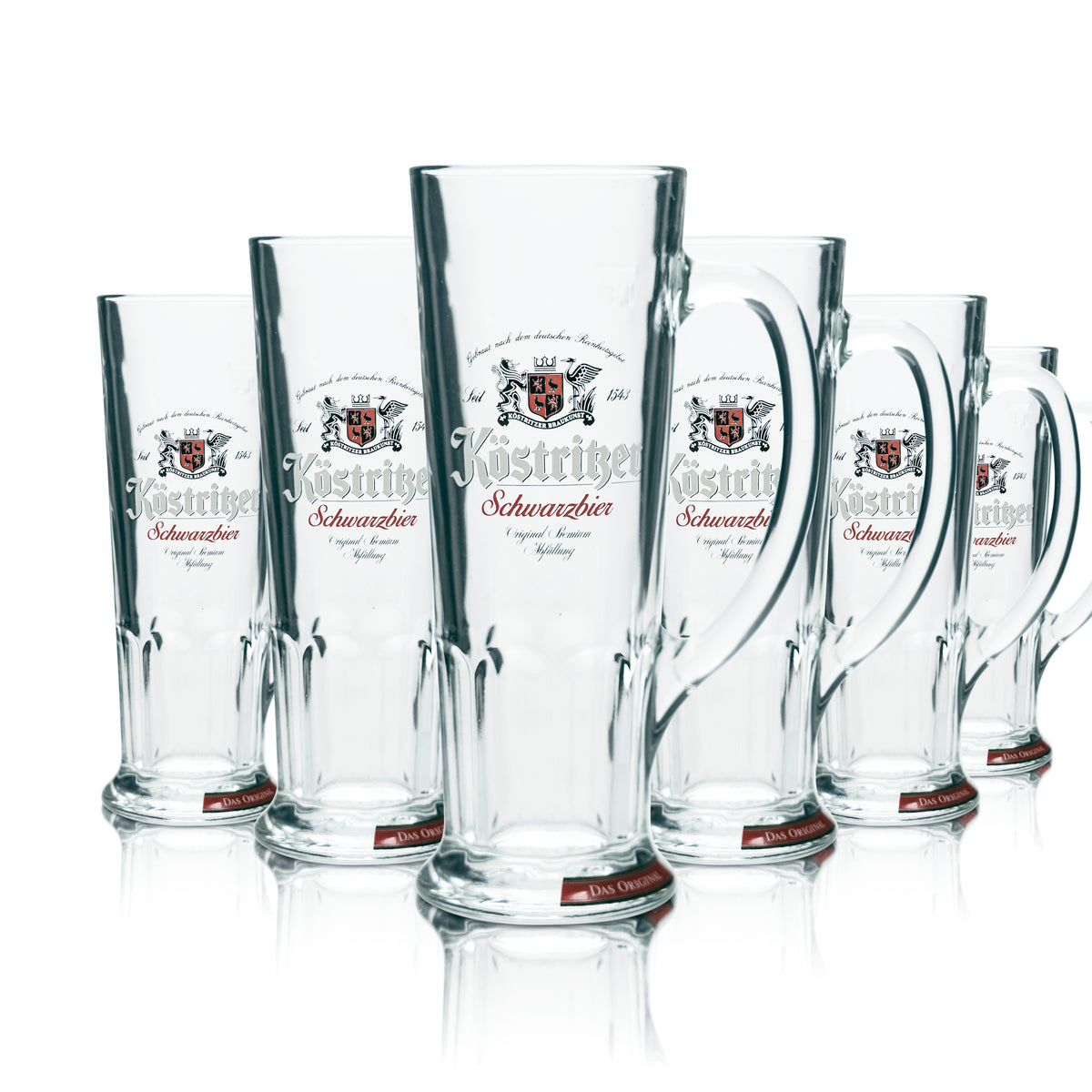 6x Köstritzer beer glass 0.3l mug "Schwarzbier" Sahm Seidel glasses mugs brewer – View 4