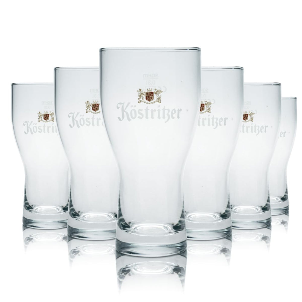 6x Köstritzer beer glass 0.3l Willi mug trophy glass glass set brewery catering