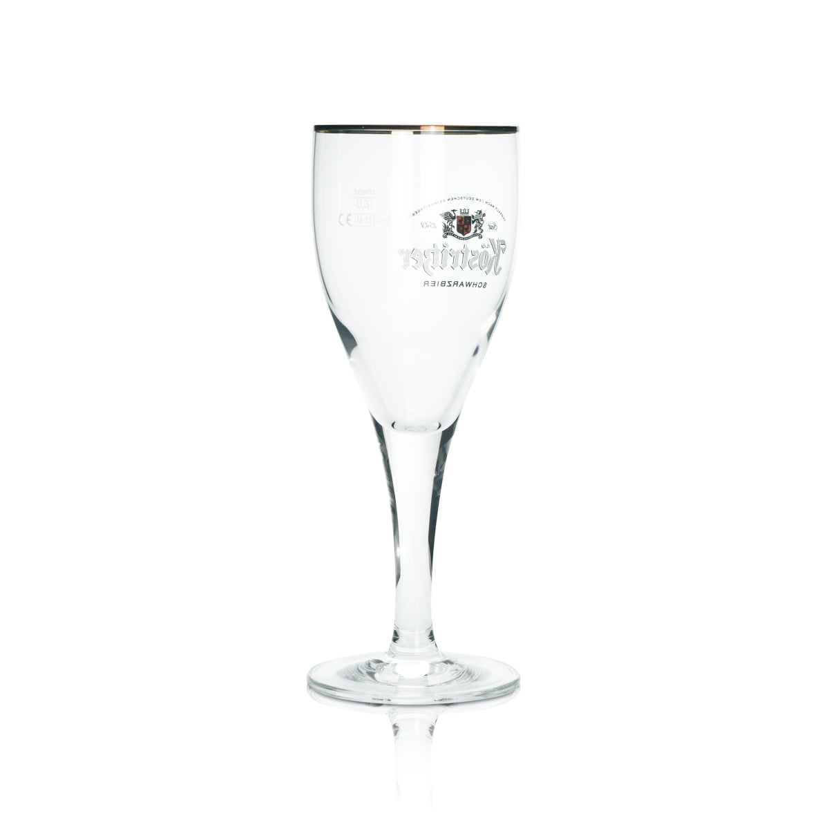 6x Köstritzer Glass 0.3l Tulip Beer Glasses with Gold Rim, Black Beer – View 3
