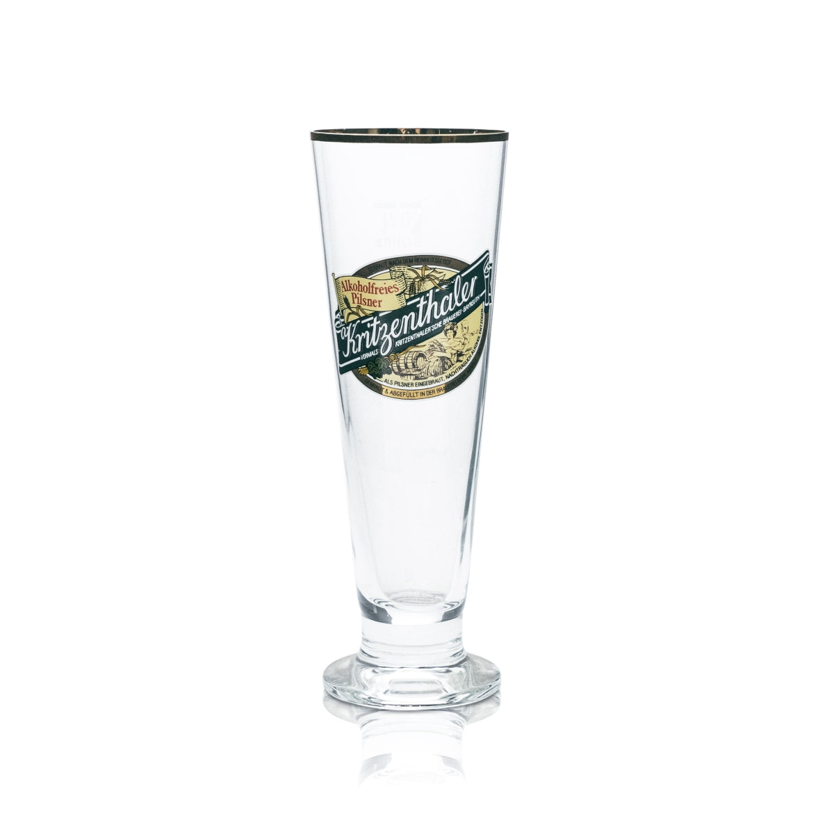 6x Kritzenthaler beer glass 0.2 l tulip cup with gold rim, non-alcoholic, catering – View 2