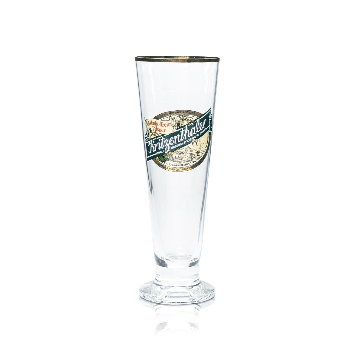 6x Kritzenthaler beer glass 0.2 l tulip cup with gold rim, non-alcoholic, catering – View 4
