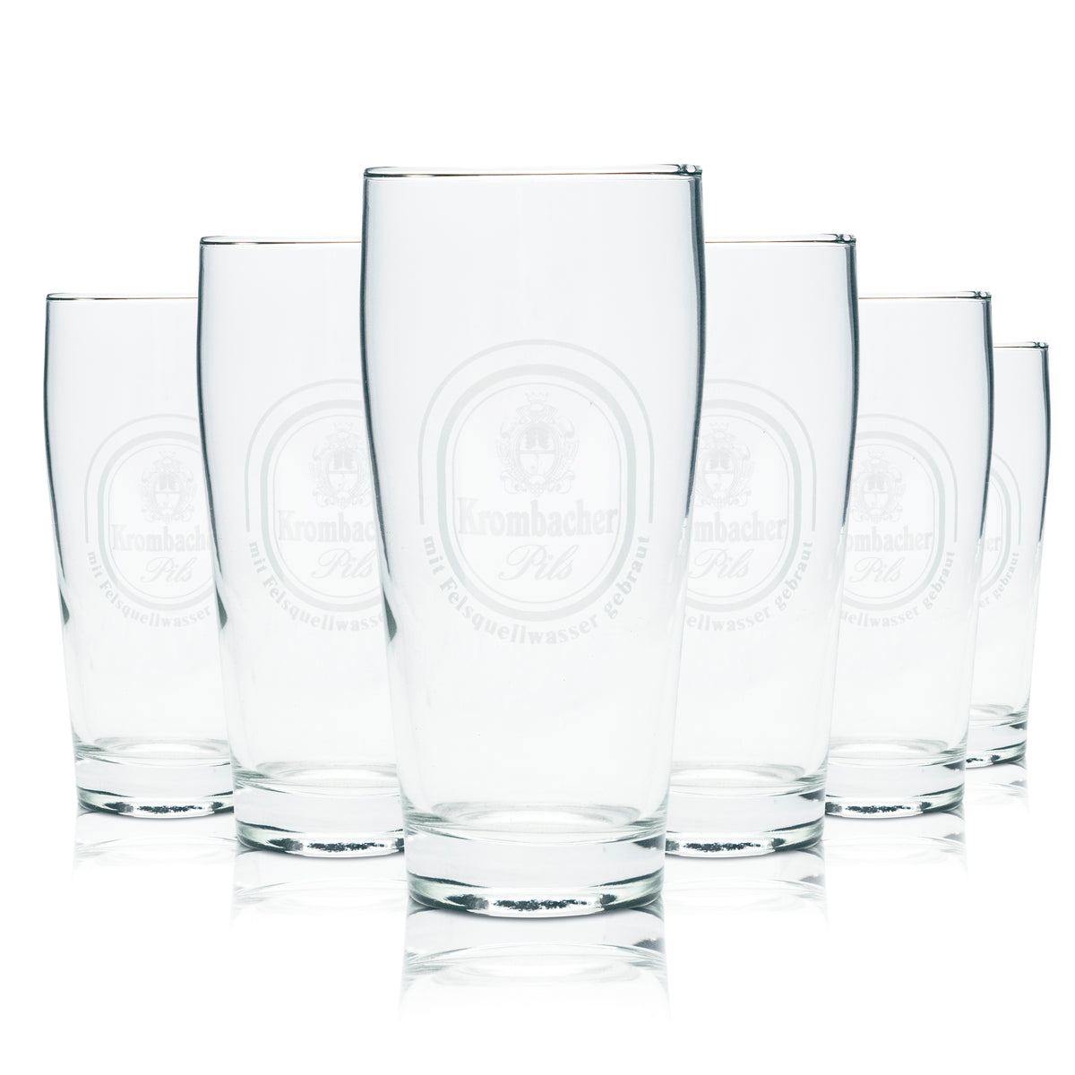 6x Krombacher beer glass 0.3l mug mug glasses pilsner gastro pub brewery – View 4