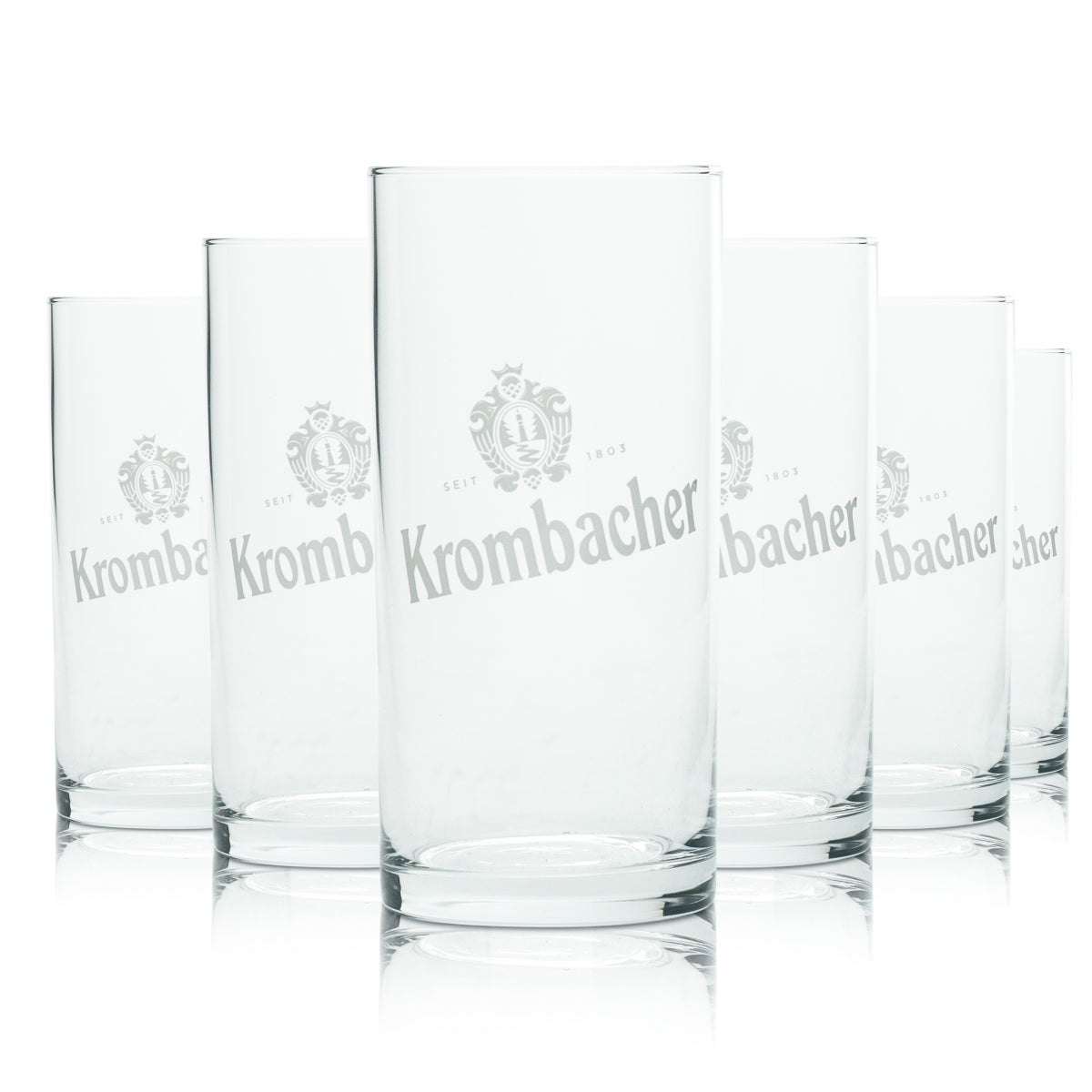 6x Krombacher Glass 0.1l Willy Becher Tasting Glass Pils Beer Glasses Brewery Bar