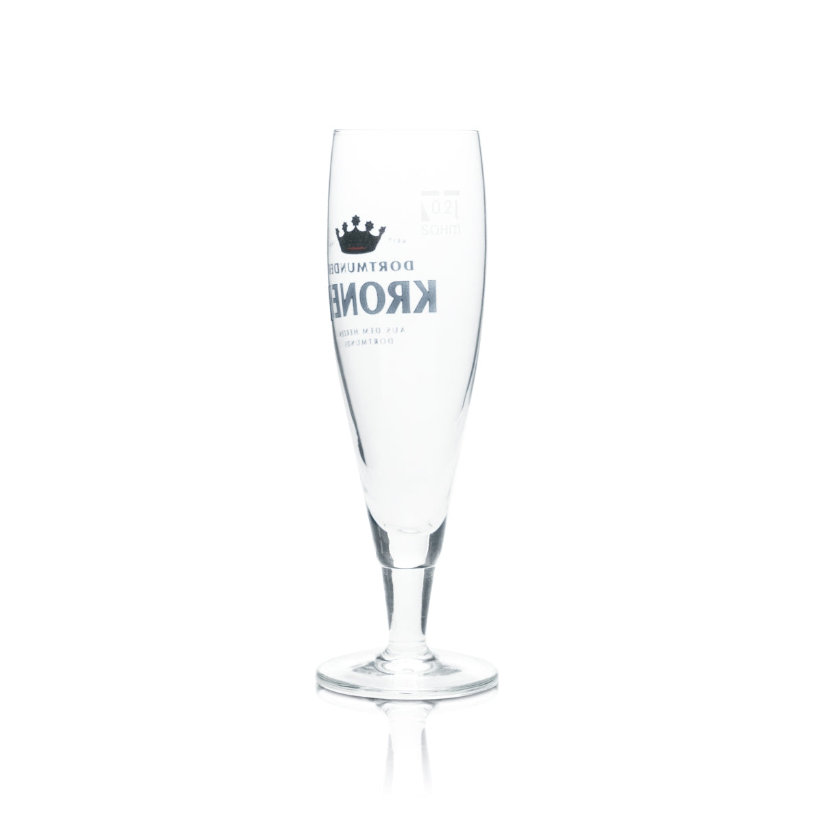 6x Crown Glass 0.2l Beer Trophy Goblet Tulip Cup Glasses Gastro Bar Pub Dortmund – View 3