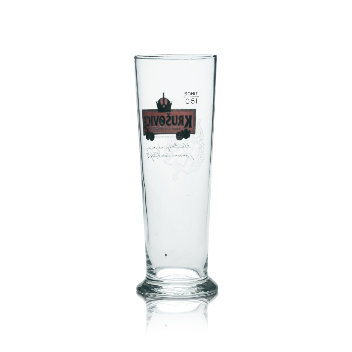6x Krusovice Glass 0.5l Beer Trophy Glasses Brewery Czech Dark Black Gastro – View 3