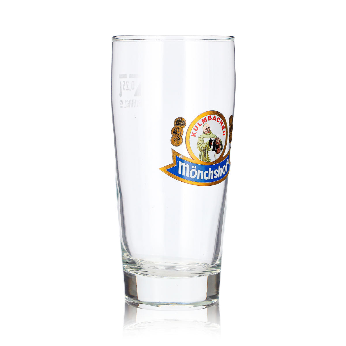 6 Kulmbacher Reichelbräu Beer Glasses, 0.25 L, Mönchshof Ruhrglas (Set of 6) – View 4