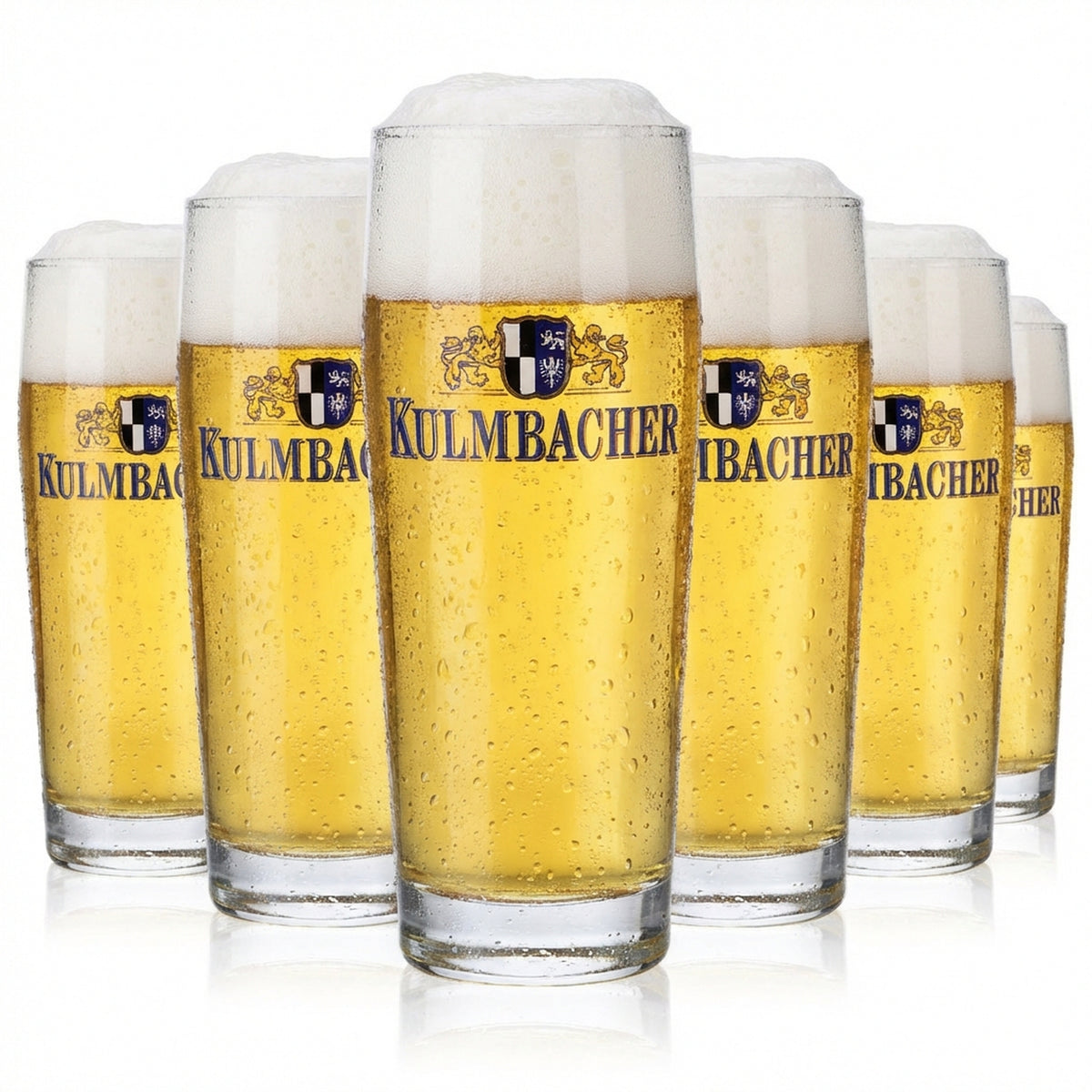 6x Kulmbacher Reichelbräu beer glasses 0.25l mug Trumpf