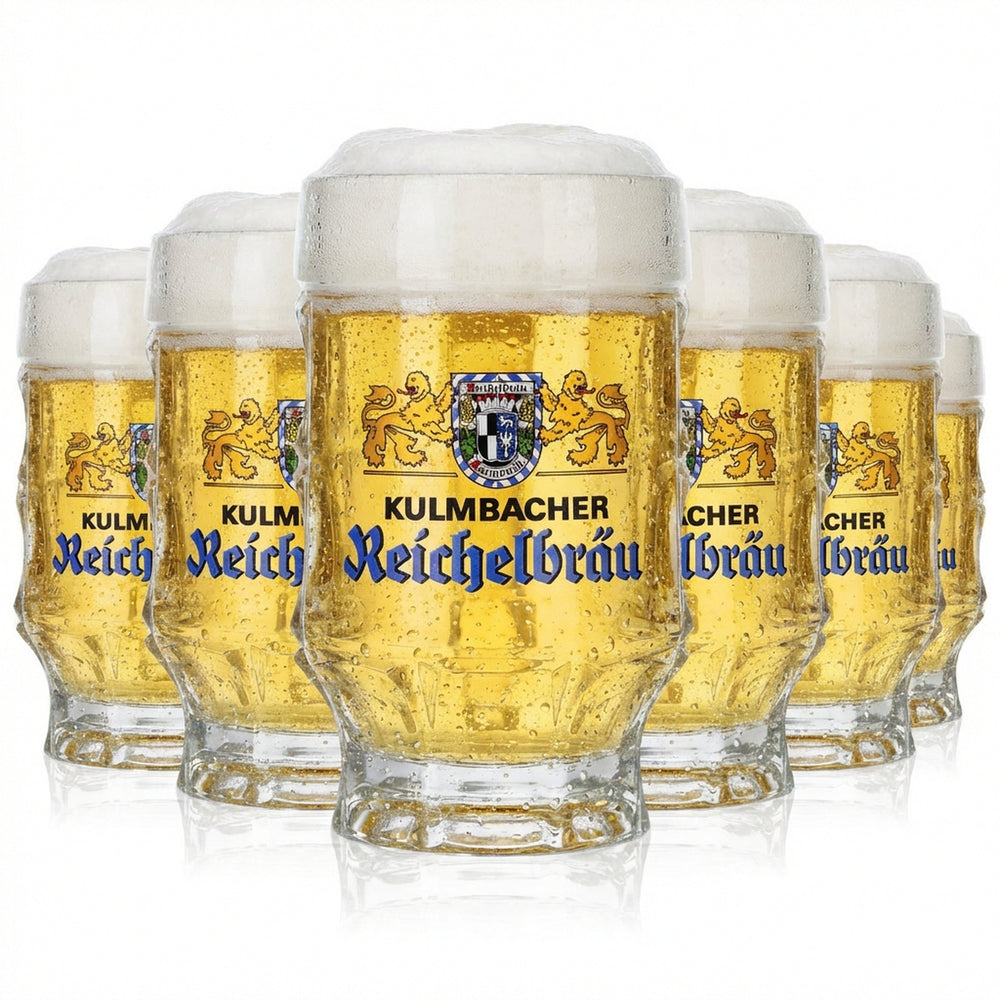 6x Kulmbacher Reichelbräu beer glass beer mug tankard 0.25l jug