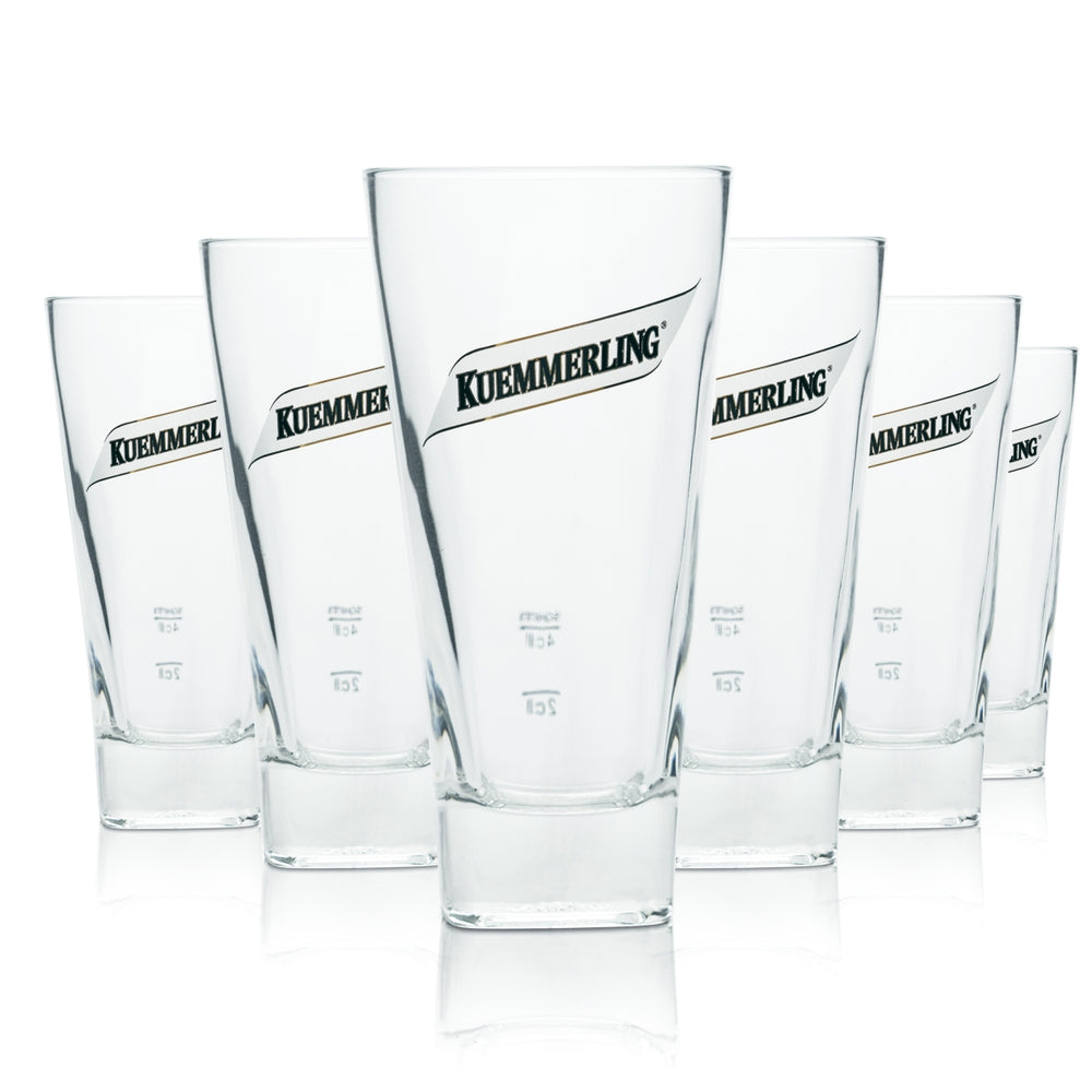 6x Kümmerling glass 0.28l tumbler glasses Long drink calibrated Gastro pub