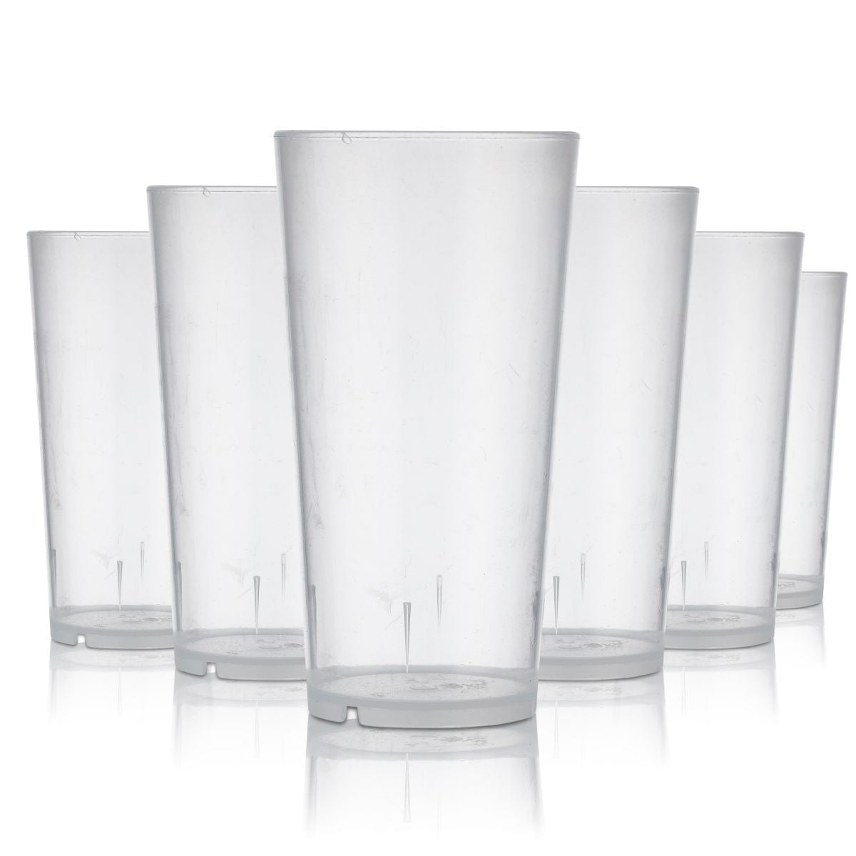 6x plastic cups, acrylic reusable cups, plastic cups, glass 0.2l universal cups, glasses