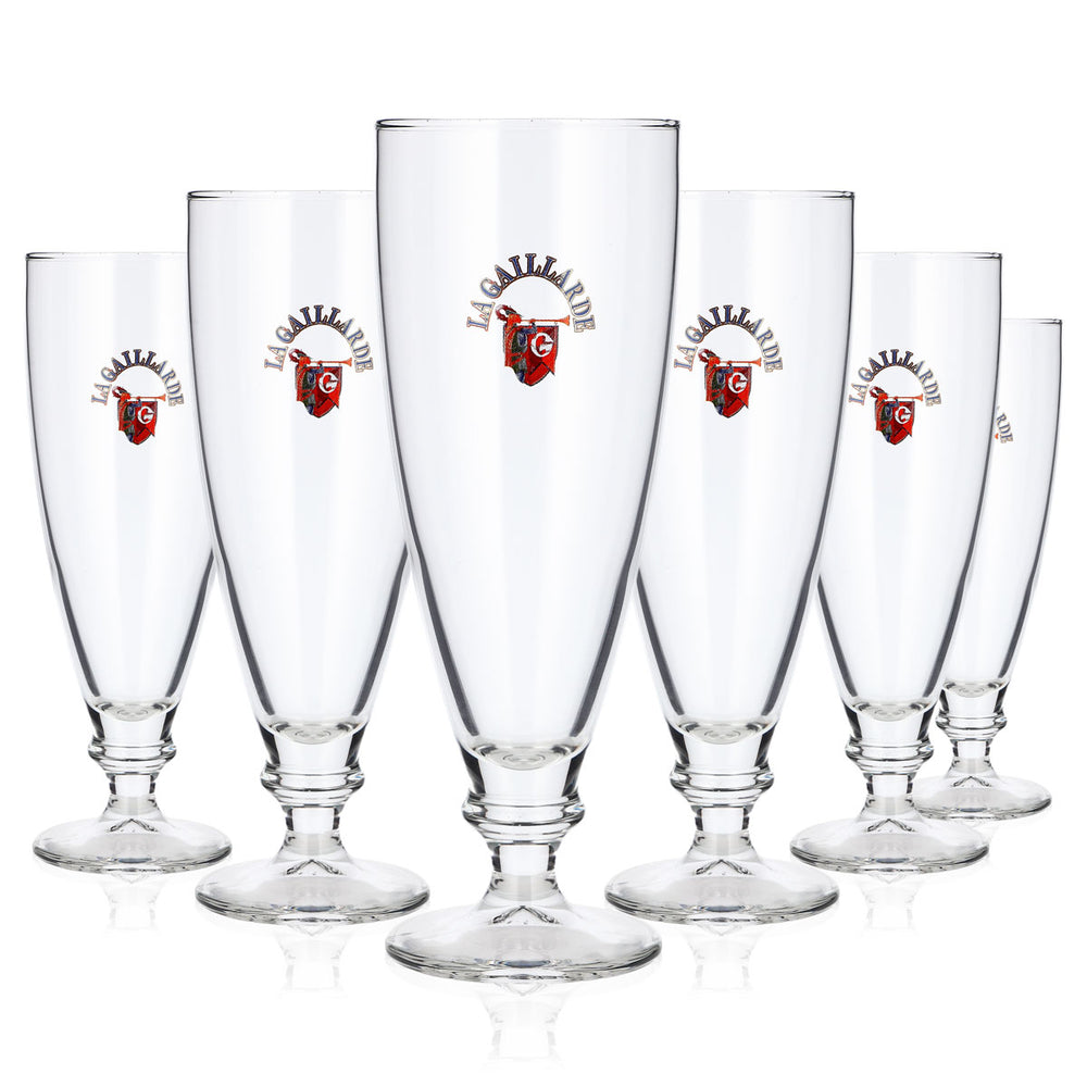 6 La Gaillarde Beer Glasses, 0.37 L, Tulip-Shaped Beer Glasses (Set of 6)