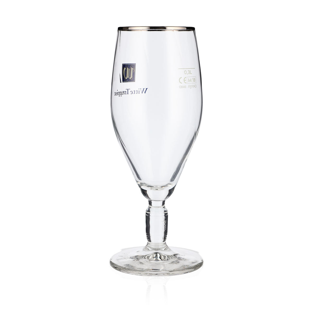6x La Trappe Beer Glass 0.3l Beer Glasses Relief in Stem Cup Gold Rim – View 4