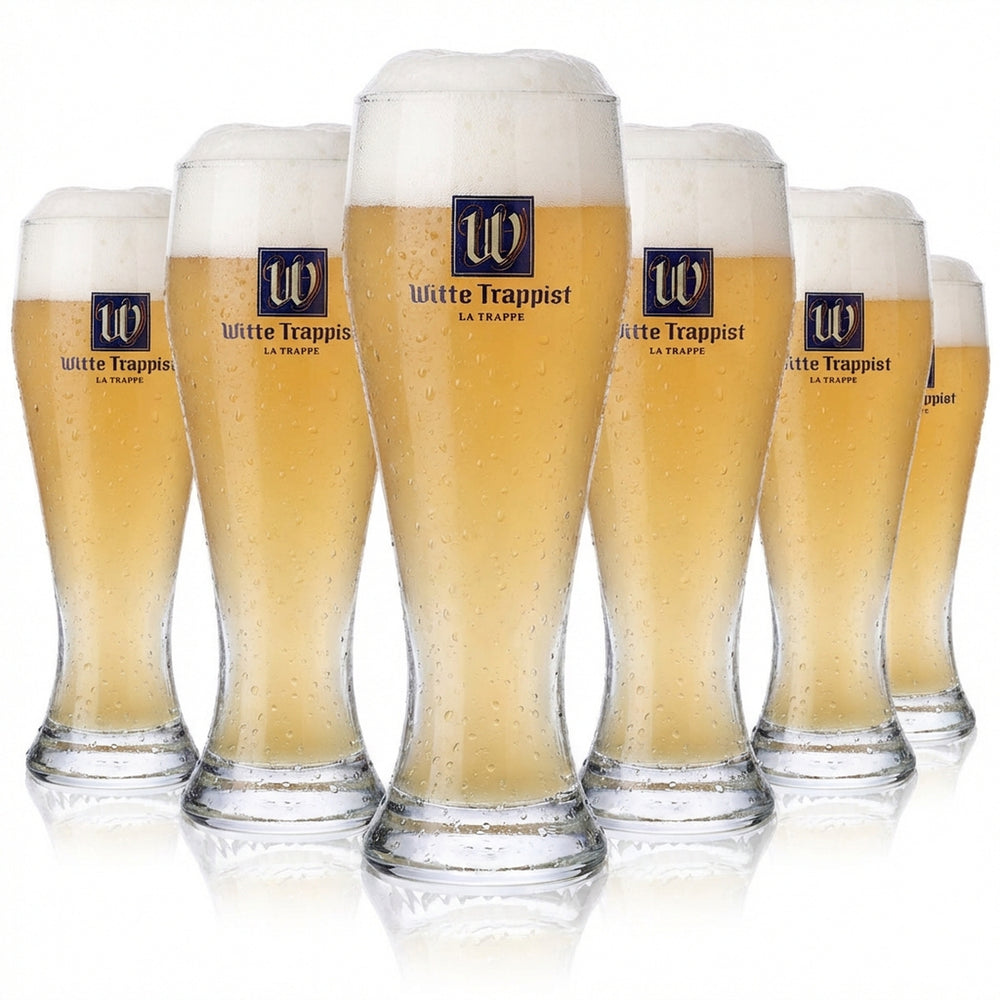 6x La Trappe Beer Glass Goblet 0.3l Wheat Beer Glass Witte Trappist Sahm Perlsee